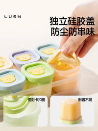 Baby Food Freezer Tray Silicone Storage Container with Lid, Reusable Steaming Mold for Purees and Solids