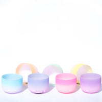 7-Color Crystal Singing Bowl Set for Meditation, Sound Therapy, and Yoga with Mallet