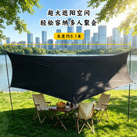 Octagonal Silver-Coated Outdoor Camping Tarp Sunshade Rainproof Shelter for Family Gatherings