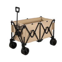 Foldable Outdoor Camping Wagon with All-Terrain Wheels, Portable Utility Cart for Beach, Garden, and Shopping