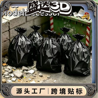 Miniature Decorative Trash Bags for Dioramas and Model Scenes, 5-Pack