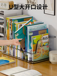Acrylic Transparent Desktop Book Holder and File Organizer for Students and Office