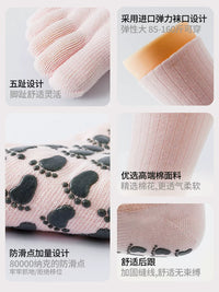 Anti-Slip Yoga Pilates Toe Socks for Women, Professional Grip Fitness Training Socks