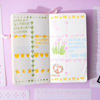 Reusable PET Stencil Set for Painting and Crafting, Hollow-Out Design Templates for DIY Art Projects