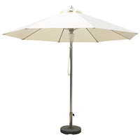 Outdoor Patio Umbrella with Wood Grain Aluminum Pole, UV Protection, Wind-Resistant Sunshade for Beach, Pool, and Garden