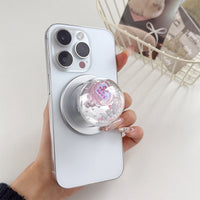 Korean Pop-Up Phone Grip with Magnetic Mount and Stand, Bubble Tea Design