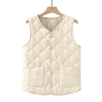 Unisex Winter Warm Down Cotton Vest Sleeveless Jacket for Men and Women