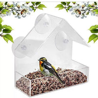 Acrylic Hanging Bird Feeder for Outdoor Garden and Balcony, Rainproof Wild Bird Food Dispenser