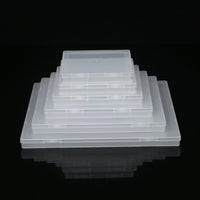 Clear PP Plastic Storage Box with Hinged Lid for Small Parts, Electronics, Hardware, and Accessories