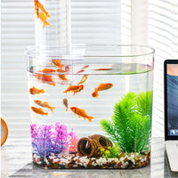 Negative Pressure Desktop Fish Tank Small Goldfish Bowl Living Room Plastic Aquarium Micro Landscape Ecological Tank