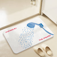 Diatomaceous Earth Bath Mat, Non-Slip Quick Dry Absorbent Doormat for Bathroom Entrance