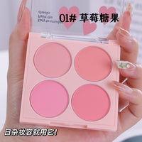 Ice Cream Quad-Color Matte Blush Palette - Low Saturation Peach Nude Makeup