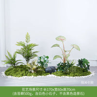 Artificial Green Moss Plants, Fake Tropical Persian Window Display Flowers for Indoor Landscape Arrangement
