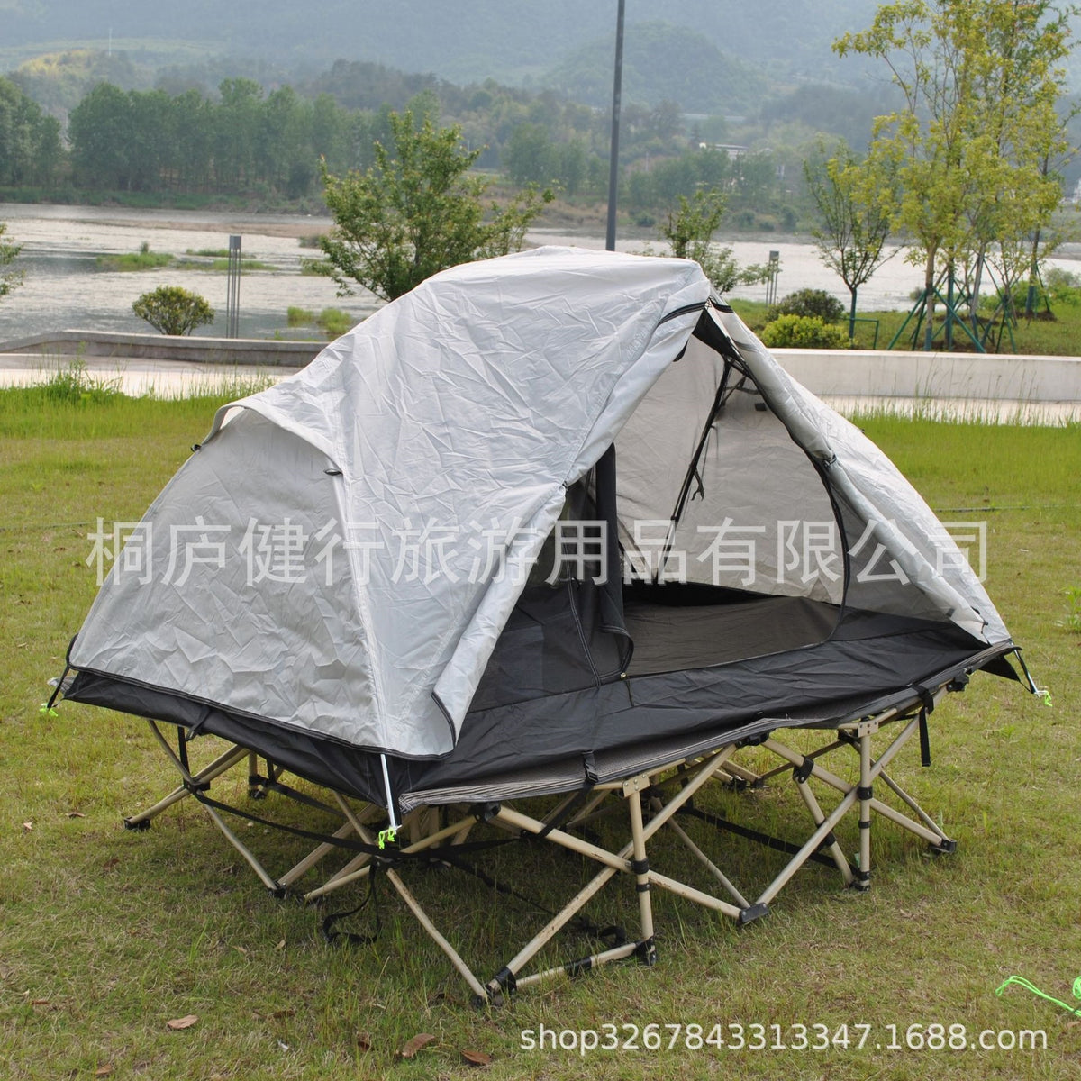 Ultralight 2-in-1 Elevated Tent for Single Person, Bed-Mounted Design, No Cot Included