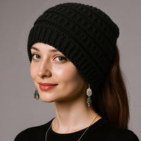 Women's Winter Knitted Headband Wide-Brimmed Empty Top Hairband Warm Ear Protection Sweat-Absorbing Hair Band