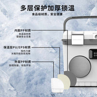 20L Portable Cooler Box with Bluetooth Speaker for Camping Fishing Picnics