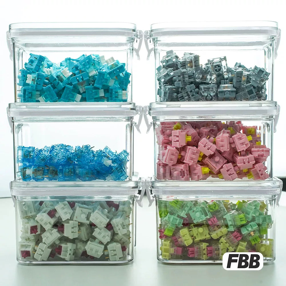 FBB 2-Pack Stackable Mechanical Keyboard Switch and Keycap Storage Box