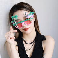 Hawaiian Beach Tropical Flamingo Party Glasses