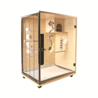 Large Bird Cage for Parrots, Budgies, Peonies, Cockatiels, and Finches - Spacious Home Villa Observation Cage