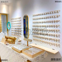Wooden Wall-Mounted Jewelry Organizer Rack for Hair Clips, Earrings, and Necklaces