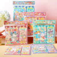 Cartoon Adventure Game Sticker Book for Kids, Educational Toy for Girls, Primary School Student Gift