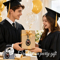 Graduation Season Beaded Keychain Set with Gift Box