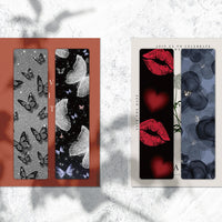 24-Pack Dark Night Butterfly Paper Bookmarks for Reading & Journal Decor