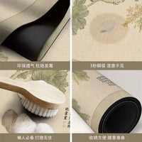 New Chinese Style Round Chair Mat for Study and Office, Wood Floor Protector, Computer Chair Caster Pad