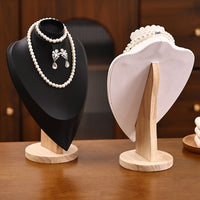 Wooden Mannequin Jewelry Display Stand for Necklaces, Rings, and Bracelets