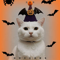 Halloween Pumpkin Pet Hat for Cats and Small Dogs, Festive Party Costume Headwear