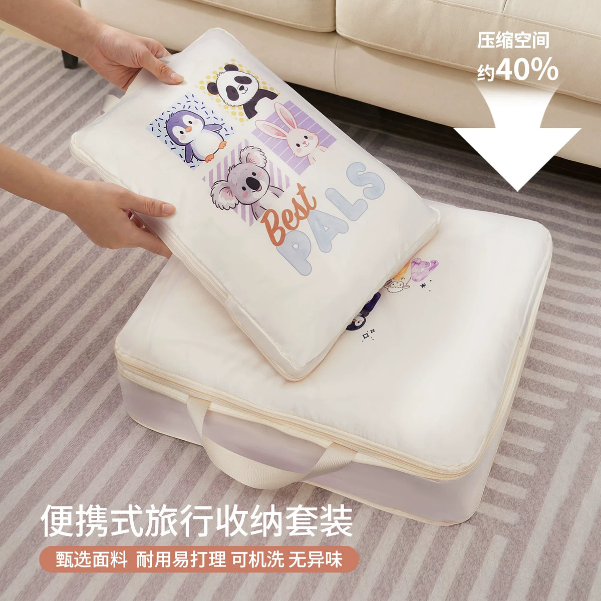 Travel Luggage Organizer Bags Set for Clothes Shoes Underwear, Waterproof Packing Cubes