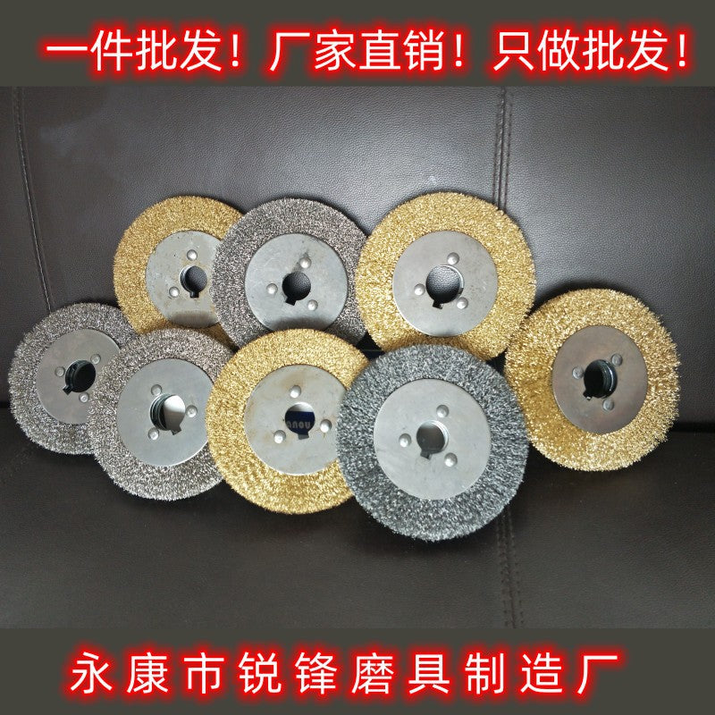 Copper-Plated Flat Wire Wheel Brush for Grinding and Rust Removal