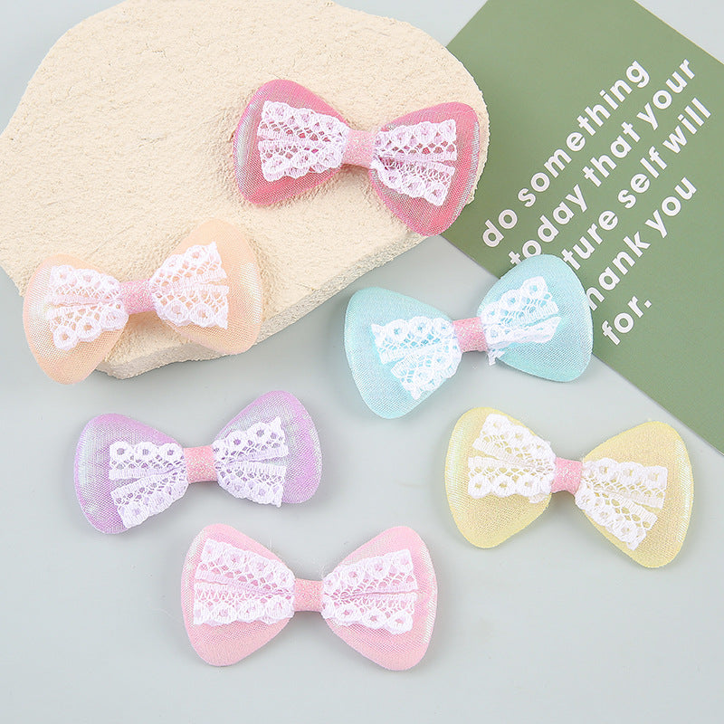 Autumn Knit Bow Hair Clips for Girls - Cartoon Woolen BB Clips Set
