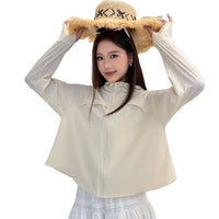 Women's UV Protection Bubble Cape Sun Protection Jacket with Long Sleeves