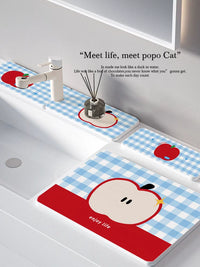 Diatomaceous Earth Faucet Absorbent Mat for Kitchen and Bathroom Countertops, Quick Dry
