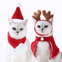 Christmas Pet Cloak and Headband Set for Dogs and Cats