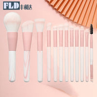 12-Piece Makeup Brush Set with Thickened Copper Tube and Soft Bristles for Beginners