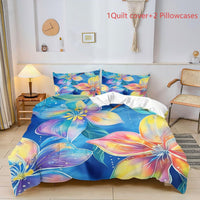 Custom Digital Print Duvet Cover Set, 3-Piece, Reactive Dyeing, Odorless Bedding