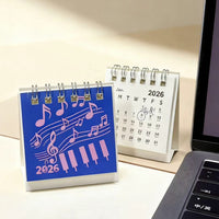 2026 Year of the Horse Mini Desk Calendar with Cartoon Design and Memo Function