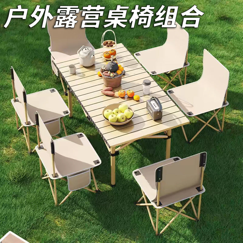 Portable Outdoor Camping Table and Chair Set for Picnic and Market Stalls
