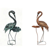 Iron Art Lotus Leaf Crane Bird Feeder Ornament for Garden & Wedding Decor