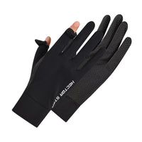Summer Ice Silk Half-Finger Cycling Gloves for Women - Thin, Breathable, Non-Slip, UV Protection