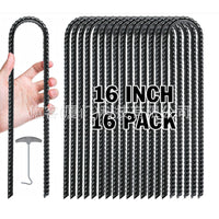 Heavy-Duty Threaded Steel Ground Anchors for Outdoor Camping Tents & Landscape Decoration