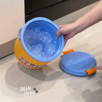Portable Insulated Ice Bucket Cooler for Outdoor Camping Picnics and Beverages