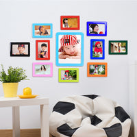 Magnetic Hexagonal Photo Frame Wall Mount Silicone Picture Frame Sticker Punch-Free Decor