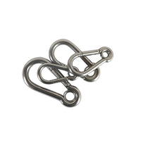 Stainless Steel Spring Snap Hook Carabiner with Ring for Climbing and Secure Fastening