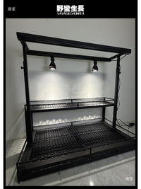 Industrial Style Metal Plant Stand with Adjustable Height and Modular Design for Desktop Planting