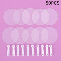 Mini Transparent DIY Handheld Round Fan for Kids' Crafts