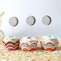Cake Topper Picks Set - Themed Party Decorations for Desserts and Birthday Cakes