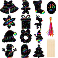 Factory Wholesale Christmas Rainbow Scratch Paper for Kids Painting and Graffiti, DIY Scratch Art Christmas Gift